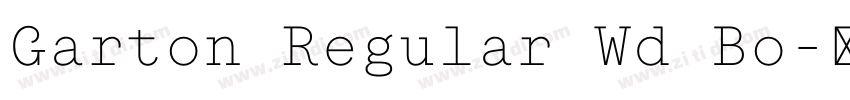 Garton Regular Wd Bo字体转换